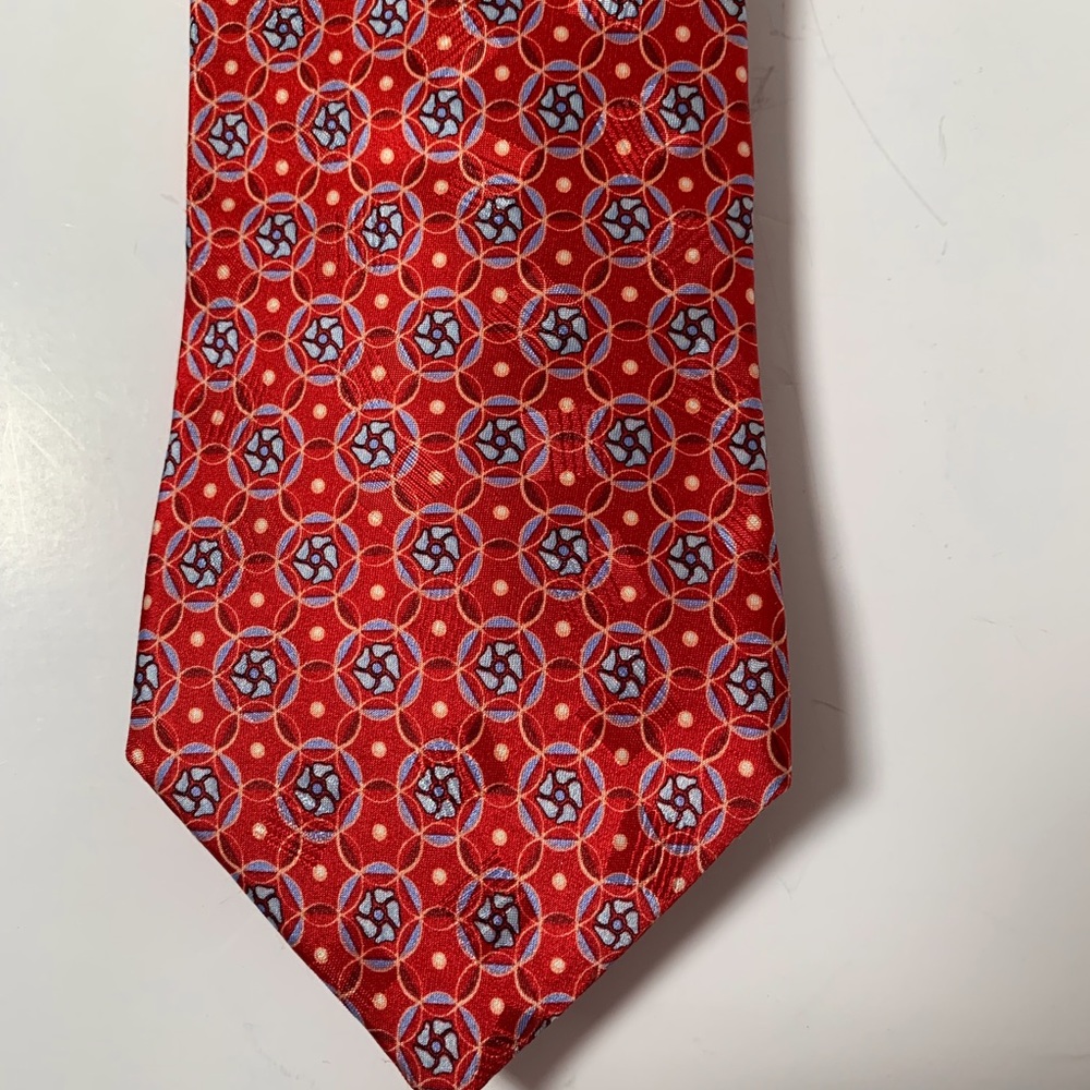 John W. Nordstrom red and blue patterned tie